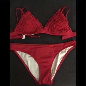 BCBG Maxazria red bikini set